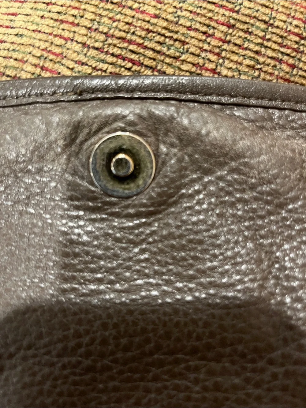 Tory Burch Two-Tone Pebbled Leather Crossbody in Dark Brown and Light Gray